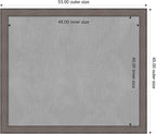 Amanti Art Grey Framed Magnetic Board 45x53 Oversize Vision Board for use with Magnets, 100% Metal Sheet to Display Items as Office Decor or for Home Organization in mudroom, Kitchen or Kids Room