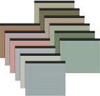 Lincia 12 Pcs 11" x 9.5" Legal Pads College Ruled Notepad Landscape Notebook Horizontal Lined Notebook 80 Gsm Assorted Colors Paper Pastel Writing Pads for School Office, 40 Sheet (Sweet Color)