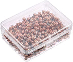 WILLBOND 500 Pack Map Push Pins Map Tacks Small Round Head Push Pins Thumb Tacks for Travel Picture Photo Bulletin Board Wall DIY Craft School Office Home(Rose Gold,1/8 Inch)