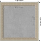 Amanti Art Silver Framed Magnetic Board 24x24 Medium Vision Board for use with Magnets, 100% Metal Sheet to Display Items as Office Decor or for Home Organization in mudroom, Kitchen or Kids Room