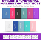 Purple 10.5x16 Inch Large Poly Bubble Mailers #5 | Padded Envelopes with Self Seal | Air Lined Cushioned Bubble Mailer | Usable Size 10.5x15 | 200 Pack Bulk | Lightweight shipping Bags