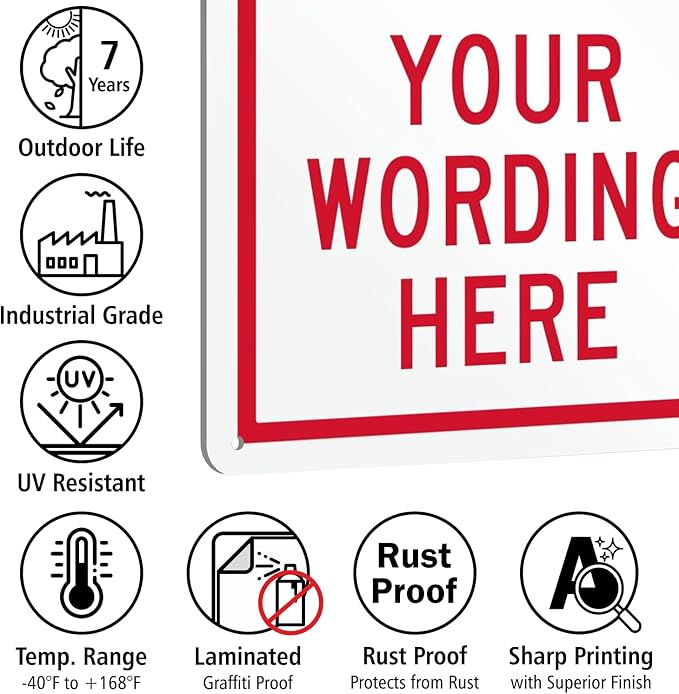 SmartSign Custom Reserved Parking Sign - 10"x14" Laminated Aluminum, 40 mil thick, Custom Metal Sign for Home, Offices, Businesses, Outdoors, Lots, USA-Made, 100+ Years of Sign Expertise