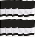 EMOMAS Lined Journal Notebook, 10Pack Hardcover Notebook for Men & Women – Journals for Writing, Work, School, Home & Daily Notes, 160 Pages – Medium A5, 5.7"x8", 100 gsm Thick Paper (Black)
