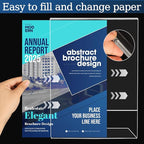 StyEdEk 6 Pack 8.5x11 Inch Acrylic Sign Holder Clear Plastic Table Paper Display Stand L-Shape Vertical Menu Holder Stand Picture Photo Flyer Display Stand for Desktop Flyers, Documents, Office, Restaurants