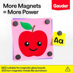 GAUDER Magnets for Whiteboard, Fridge & Bulletin Board - Strong Round Magnetic Discs - Black Magnets for Crafts (62 Pieces - 0.7" x 0.2")