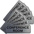 Standard Conference Room Sign - Silver - Large 10 Pack