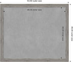 Amanti Art Grey Framed Magnetic Board 45x53 Oversize Vision Board for use with Magnets, 100% Metal Sheet to Display Items as Office Decor or for Home Organization in mudroom, Kitchen or Kids Room