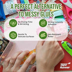 TAPE RUNNER - Double Sided Adhesive with Dispenser Roller Included - Acid Free, Sticky, Transparent - Ideal for Scrapbooking, Crafts & More - Retractable (315 inches per Cartridge), 20 Cartridge
