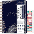 PLANBERRY Large Hourly Schedule Planner Premium – Undated Organizer for Productivity, Time Management & Budget, 8x10.4″ (Royal Blue)