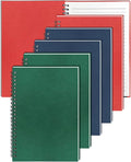GINMLYDA 6Pack Small Spiral Notebook A5, 8.25x5.5” 120 Lined Pages Wide Ruled Spiral Journal Bulk Blank Kraft Cover Spiral Bound Notebook & Writing Pads for Home Office Meeting Work Note Taking