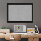 Amanti Art Black Framed Magnetic Board 23x31 Medium Vision Board for use with Magnets, 100% Metal Sheet to Display Items as Office Decor or for Home Organization in mudroom, Kitchen or Kids Room