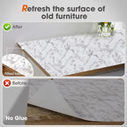 ALIUNI Drawer and Shelf Liner, Non-Slip Kitchen Cabinet Liners Non-Adhesive Thick Strong Grip Waterproof Washable Mats Protect Dresser Shelves Cupboard Bathroom Cabinets, White Marble, 24 in X 10 FT