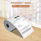 MFLABEL 4x6 Direct Thermal Shipping Labels - 4 Rolls, 220 Labels/Roll, Perforated Postage Paper with Alignment Hole, Compatible with 4XL LabelWriter 1744907 & 1755120, Rollo for USPS, UPS