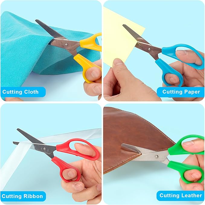 Toidgy 150 Packs Kids Scissors, 5 Inch Scissors Bulk for School, Blunt Tip Scissors for Kids Student Teacher, Safety Scissors for Preschool Classroom Office Home, School Supplies Craft Cutting Paper