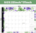 Desk Calendar 2026 - Large 22x17 Monthly Calendar, 18 Month Desk Top Calendars (Jan 2026–Jun 2027) Teacher & Office Desk Calendars Organizer (white, 22 * 17)
