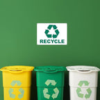 Brimar - 10 x 7" - Recycle Sign - .040″ Rust-Free Aluminum - Easy Installation With 4 Pre-Drilled Holes - Clear Recycling Message