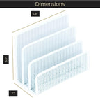 BLU MONACO White Metal Mesh Letter Sorter | 3-Slot Mail Organizer for Desk, Office & Home | Vertical File & Envelope Holder | Modern Mail Sorter for Documents, Bills & Files