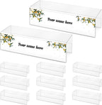10 Pieces Cubicle Name Plate Holders fits 2.25 Inch Wall Cubicle Name Tags Clear Cubicle Name Plate Sign Bulk Nameplates for Office Home Classroom Library 8.5 x 2.5 x 2.4 Inch