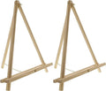 U.S. Art Supply 20" Natural Wood Tabletop Easel (2 Pack) - Adjustable A-Frame Canvas Stand for Painting Party & Signs - Table Top Easel for Painting, Canvas Holder, Crafts, Photos, Pictures