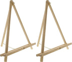 U.S. Art Supply 20" Natural Wood Tabletop Easel (2 Pack) - Adjustable A-Frame Canvas Stand for Painting Party & Signs - Table Top Easel for Painting, Canvas Holder, Crafts, Photos, Pictures