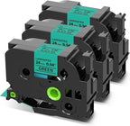 COLORWING 24mm Green Label Tape Replace for Brother TZe-751 TZe751 1 Inch Black on Green TZ Tape 24mm 0.94 Laminated Compatible with Brother P-Touch PT-D600 D610 2730, 3-Pack