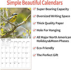 windrio 2026 Wall Calendar, Calendar 2026, November 2025 - December 2026, Wall Calendar Song Birds, 12" x 24" Opened,Full Page Months Thick & Sturdy Paper for Calendar Organizing & Planning