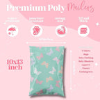 Pretty Package Store 10x13 Designer Poly Mailer 100 Pack Heavy Duty Waterproof Self Seal Shipping Bags for Small Business Large Mailing Envelopes Bulk Tear Resistant Packaging Butterfly