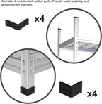 Amazon Basics 5 Shelf, High-Grade Aluminum, Silver, 60 x 24 x 78 Inch | Heavy Duty, 4000IBS, Adjustable, Storage, Shelving Unit