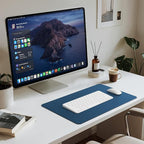 Jotsome Leather Desk Pad Mat, Non-Slip Desk Blotter Pad - Desk Protector for Office, Home, Lap Desk, Laptop, and Desktop, Gift for The Holidays (Midnight Blue, 17" x 12")