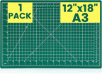CLOYAN Cutting Mat 12"x18", 1 Pack Double-Sided 5-Ply Self Healing Sewing Cutting Mat, Cutting Mats Board for Crafts-Sewing, Fabric, Quilting, Scrapbooking Project