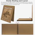 Fuxi Toned Sketchbook 8x10, 60 Sheets Spiral Bound Artist Sketch Pad - Perfect Art Gift for Artists, Students & Professionals.