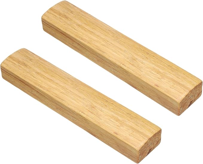 uxcell 1 Pair Calligraphy Paper Weights, 7.1" Wooden Paperweight Desk Accessory for Home Office Calligraphy Practice Drawing Writing, Gift for Writers Professionals, Khaki
