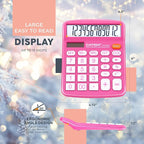 12 Digit Desktop Calculator with Large LCD Display and Sensitive Button, Dual Solar Power and Battery, Standard Function for Office, Home, School, CD-2786
