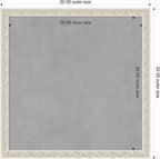 Amanti Art Silver Framed Magnetic Board 22x22 Medium Vision Board for use with Magnets, 100% Metal Sheet to Display Items as Office Decor or for Home Organization in mudroom, Kitchen or Kids Room