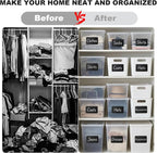 100 Pcs Labels for Storage Bins, 6 x 4 inch Black Large Label Stickers with 1 Liquid Chalk Marker Removable Labels Adhesive Chalkboard Labels Tear Resistant No Residue for School Business Home