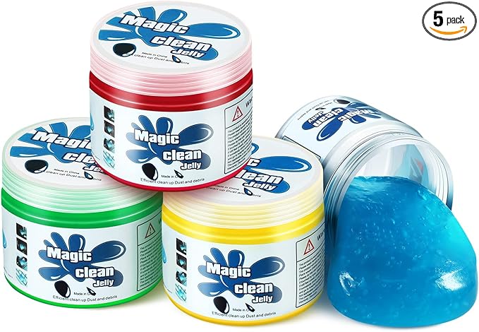 DNA MOTORING New Package 4+1 Pack Car Cleaning Gels Auto Detailing Tools Cleaning Putty Car Interior Cleaner, Car Jelly Cleaner, Keyboard Cleaner, Car Cleaning Supplies, Quantity upgrade, TOOLS-00150