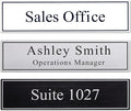 2" x 8" Personalized Office Aluminum Name Plates, Custom Elegant Name Plates for Office Door or Wall Sign, Door Name Plate with Adhesive, 3 Colors Available (Silver, Black, White)