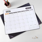 Large Desk Calendar 2026, Calendar with Desk Protecting Pad, 2026 Desk Calendar Large 22x17, Runs From January 2026 to June 2027, 18 Months, Big Desktop Calendar for Family Classroom and Office
