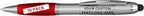 DISCOUNT PROMOS Custom Stylus Ballpoint Pens Set of 10, Personalized Bulk Pack - Black Ink, Great for Office, School, Business, Tradeshows, Events - Red