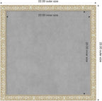 Amanti Art Silver Framed Magnetic Board 22x22 Medium Vision Board for use with Magnets, 100% Metal Sheet to Display Items as Office Decor or for Home Organization in mudroom, Kitchen or Kids Room