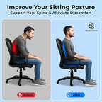 SelectSoma Double-Thick Gel Seat Cushion for Long Sitting Pressure Relief for Back, Sciatica, Coccyx, Tailbone Pain - Cushion for Office Chair, Wheelchair, Car & Truck, Patio Chairs - Egg Seat Pad