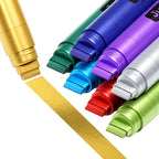 ARTISTRO 8 Metallic Poster Markers - Jumbo Markers Set with 15mm Wide Jumbo Tip for Murals, Posters, Tagging, Rock, Wood, Plastic, Leather, Metal, Fabric, Ceramic