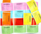 BETCKEY - 3" x 3" Multipurpose & Large Square Labels Compatible with Zebra & Rollo Label Printer,Premium Adhesive & Perforated[Pink, 6 Rolls, 3000 Labels]