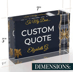 Custom Acrylic Sign Personalized, Custom Desk Name Plate, 18 Styles, (5"x7"), With Gift Box, USA Made by Acryluxe. (Trenton)