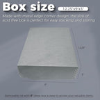 Lineco, 9x12 Clamshell Archival Folio Storage Box, 3" Deep, Acid-Free with Metal Edge Preservation Box. Preserves Picture Magazines Longevity, Organize Photos or Documents, Artwork, DIY, Pack of 2