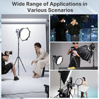 ULANZI Black Aluminum Light Stand, 6.32ft Extendable Tripod for Strobe Lights, Webcams, Cameras & Softboxes