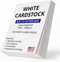 Veritas White Cardstock 8.5 x 11”, 110LB/199GSM Heavyweight Card Stock, 100 Sheets, Thick Cardstock Printer Paper for Copy, Printing, Art Projects, Invitations, Made In USA