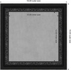 Amanti Art Black Framed Magnetic Board 16x16 X-Small Vision Board for use with Magnets, 100% Metal Sheet to Display Items as Office Decor or for Home Organization in mudroom, Kitchen or Kids Room