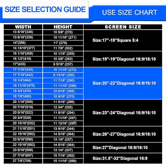 GUDTEKE Computer Privacy Screen Filter 21.5 Hanging Monitor Privacy Screen Protector for 16:9 Aspect Ratio Widescreen Computer Monitor, Eye Protection Anti Glare Blue Light Screen Protector