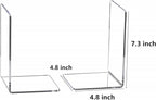 CY craft 8 Pieces/4 Pairs Bookends,Clear Acrylic Bookends for Shelves,Heavy Duty Book Ends and Desktop Organizer,Book Stopper for Books/Movies/CDs,7.3x4.8x4.8 inch